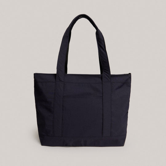 Crinkled Nylon Tote Bag With Mini Tote