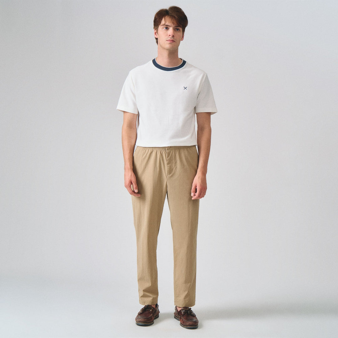 Slim Fit Nylon Trousers