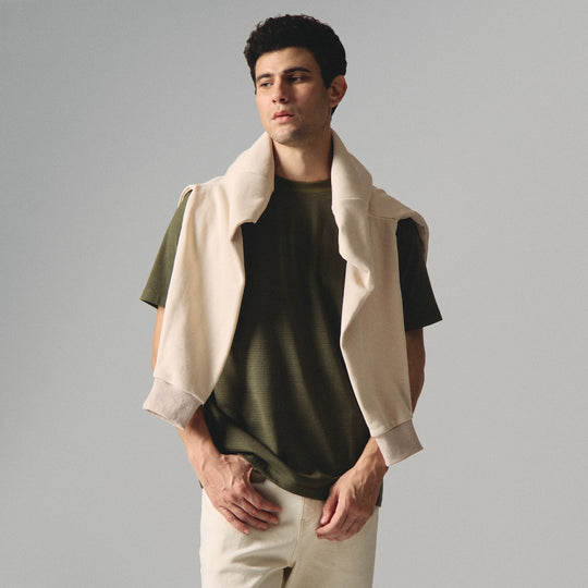 Relaxed Fit T-Shirt In Micro Stripes