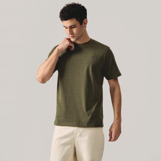 Relaxed Fit T-Shirt In Micro Stripes