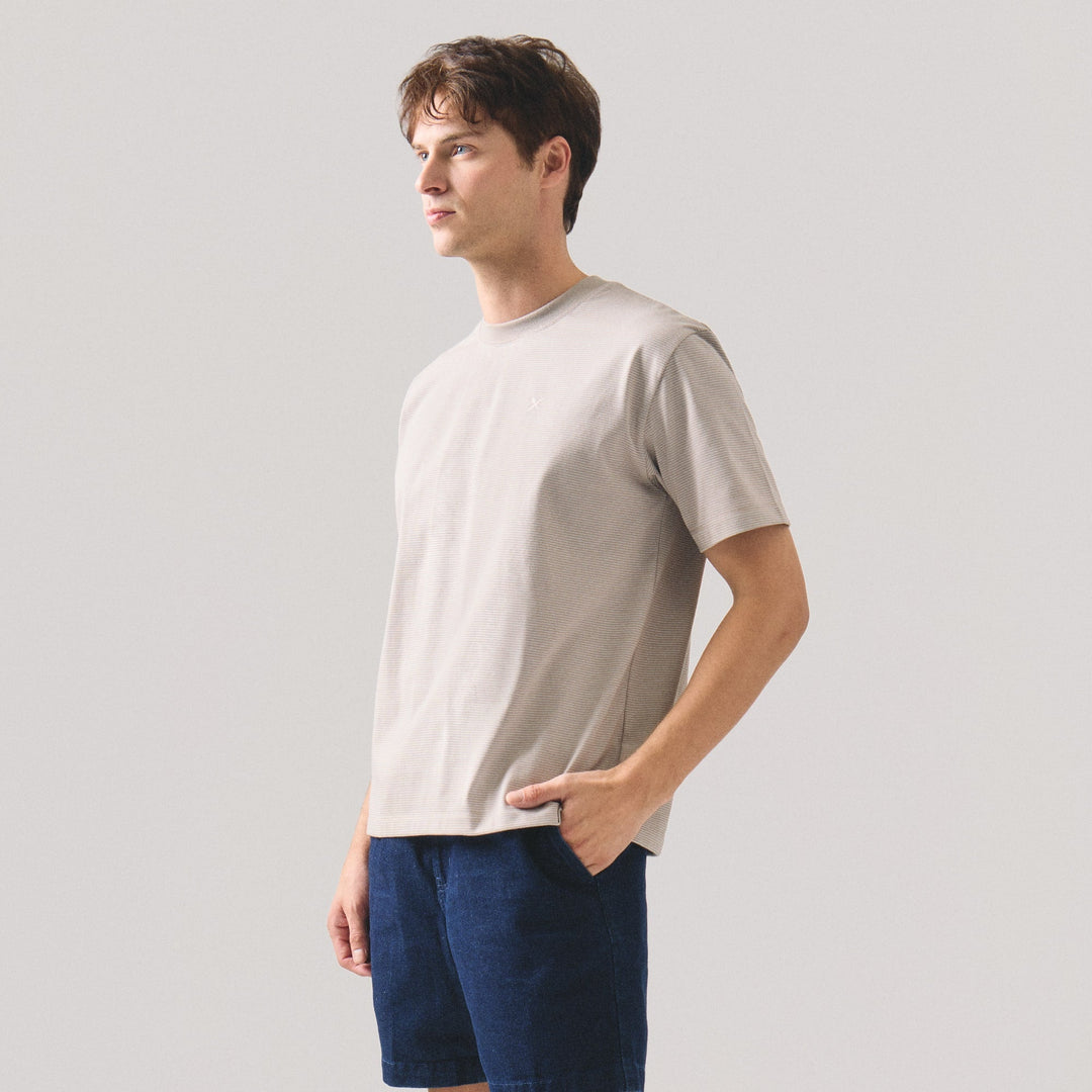 Relaxed Fit T-Shirt In Micro Stripes