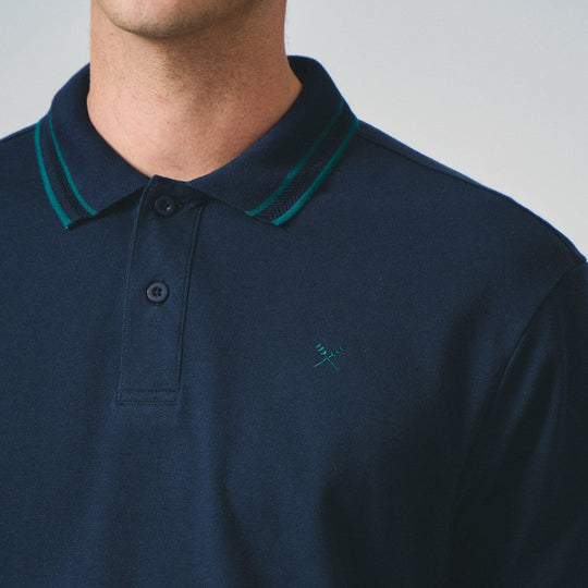 Regular Fit Polo With Contrast Collar & Cuff