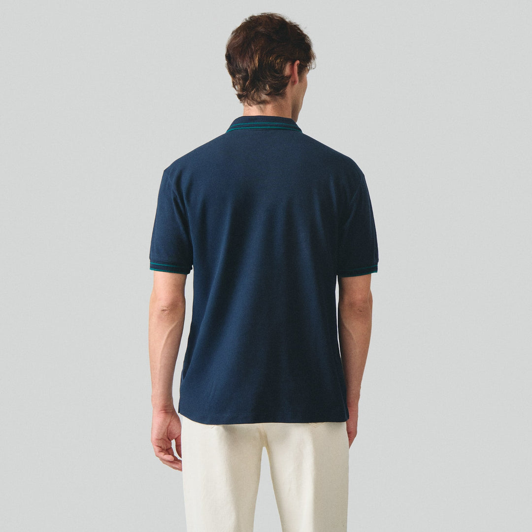Regular Fit Polo With Contrast Collar & Cuff