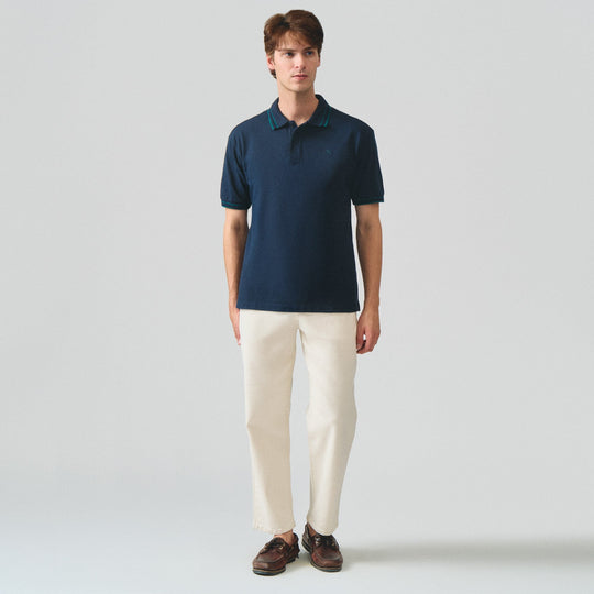 Regular Fit Polo With Contrast Collar & Cuff