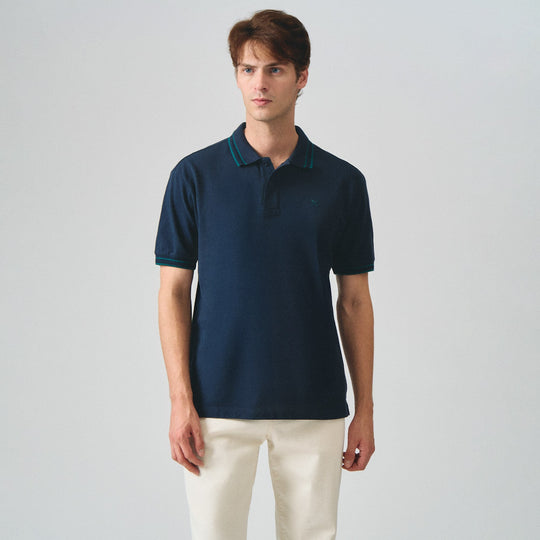 Regular Fit Polo With Contrast Collar & Cuff