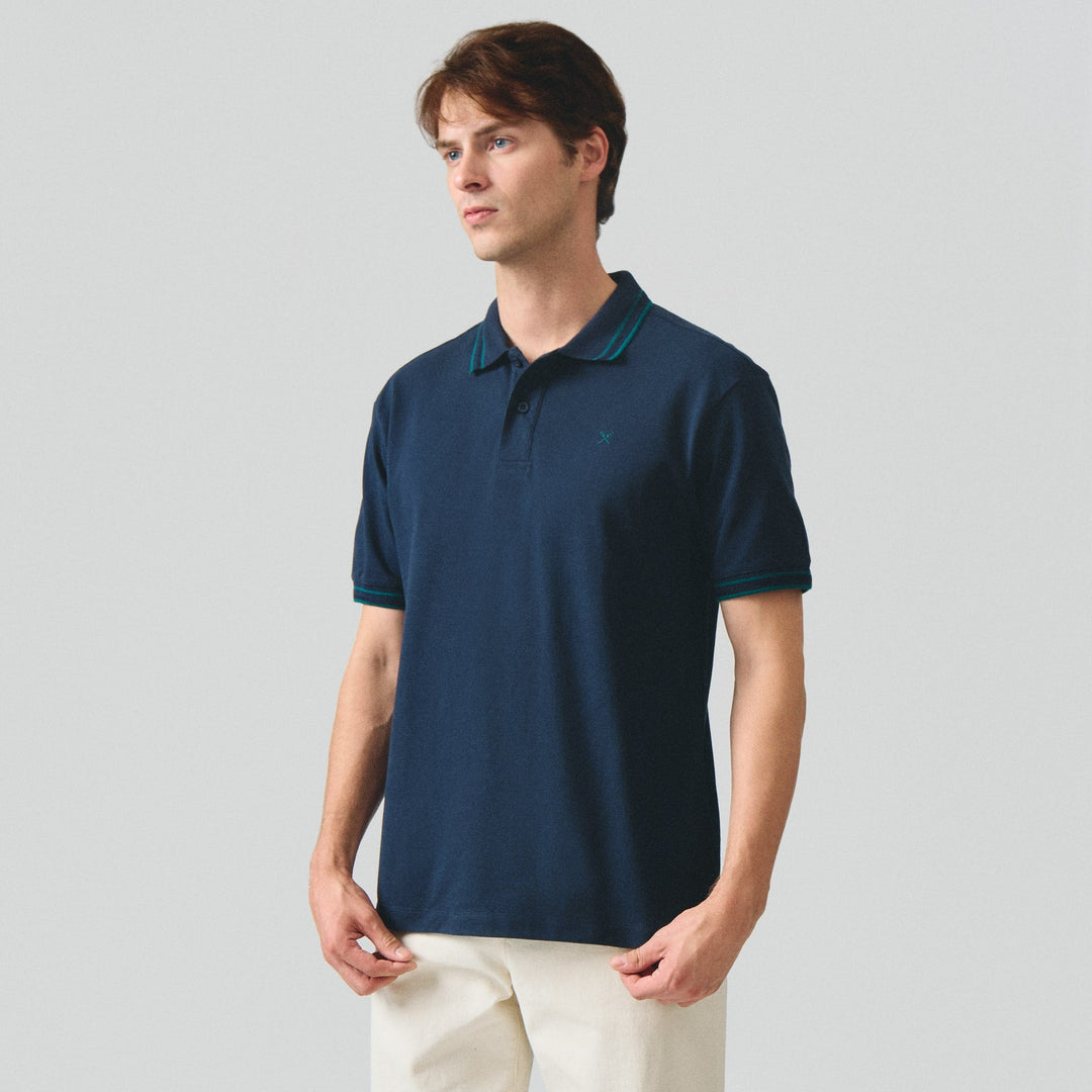 Regular Fit Polo With Contrast Collar & Cuff