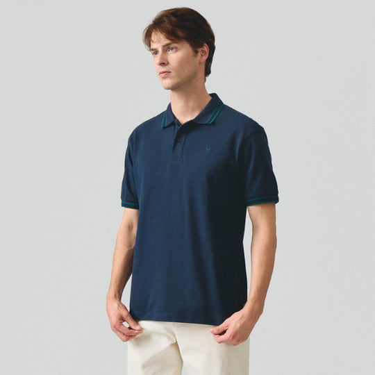 Regular Fit Polo With Contrast Collar & Cuff