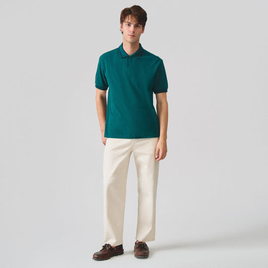 Regular Fit Polo With Contrast Collar & Cuff