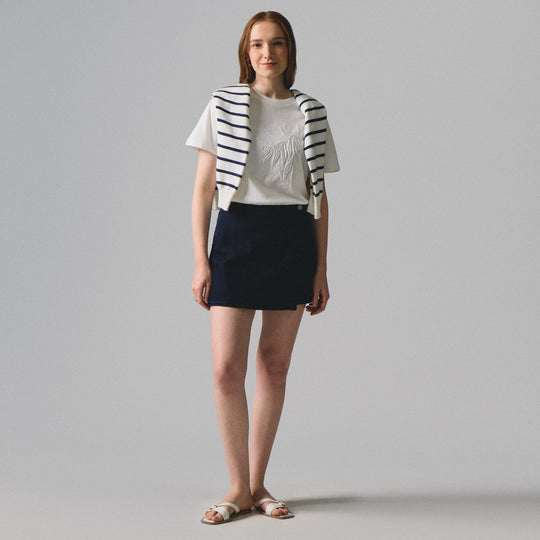 Embossed Embroidery Relaxed T-Shirt