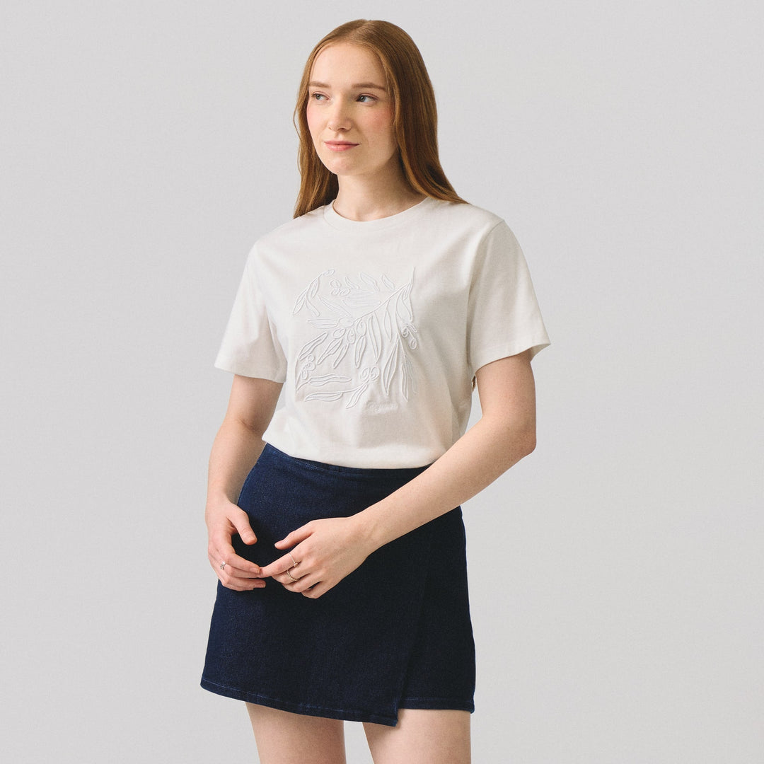 Embossed Embroidery Relaxed T-Shirt
