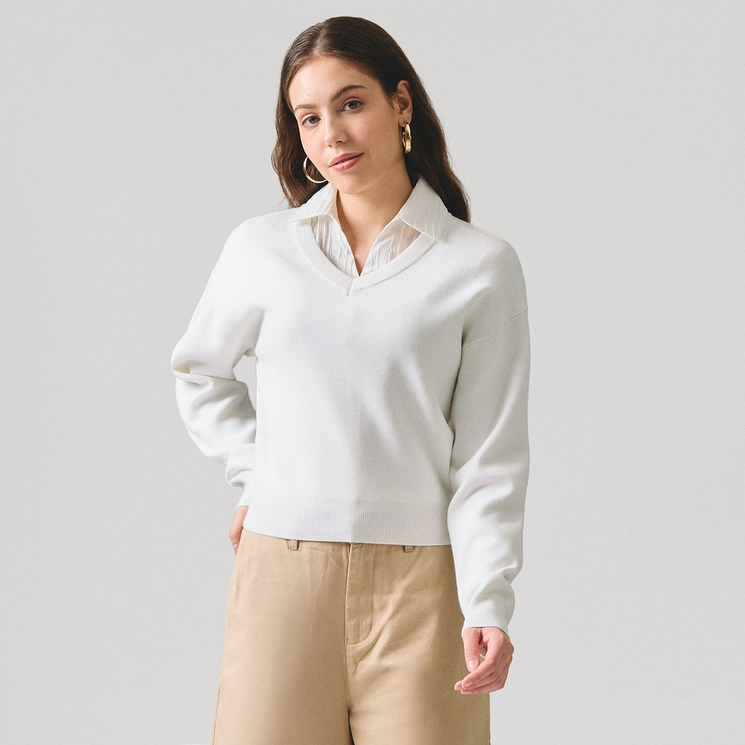 V-Neck Pull Over Sweater