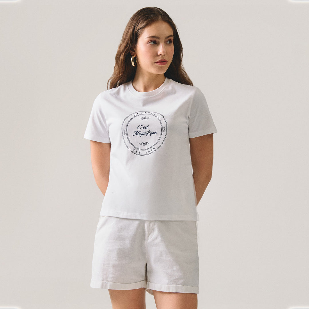 Graphic T-Shirt With Embossed Print
