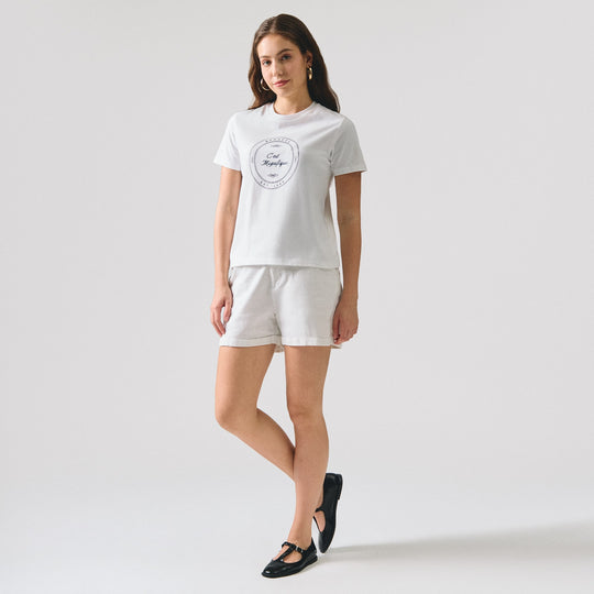 Graphic T-Shirt With Embossed Print