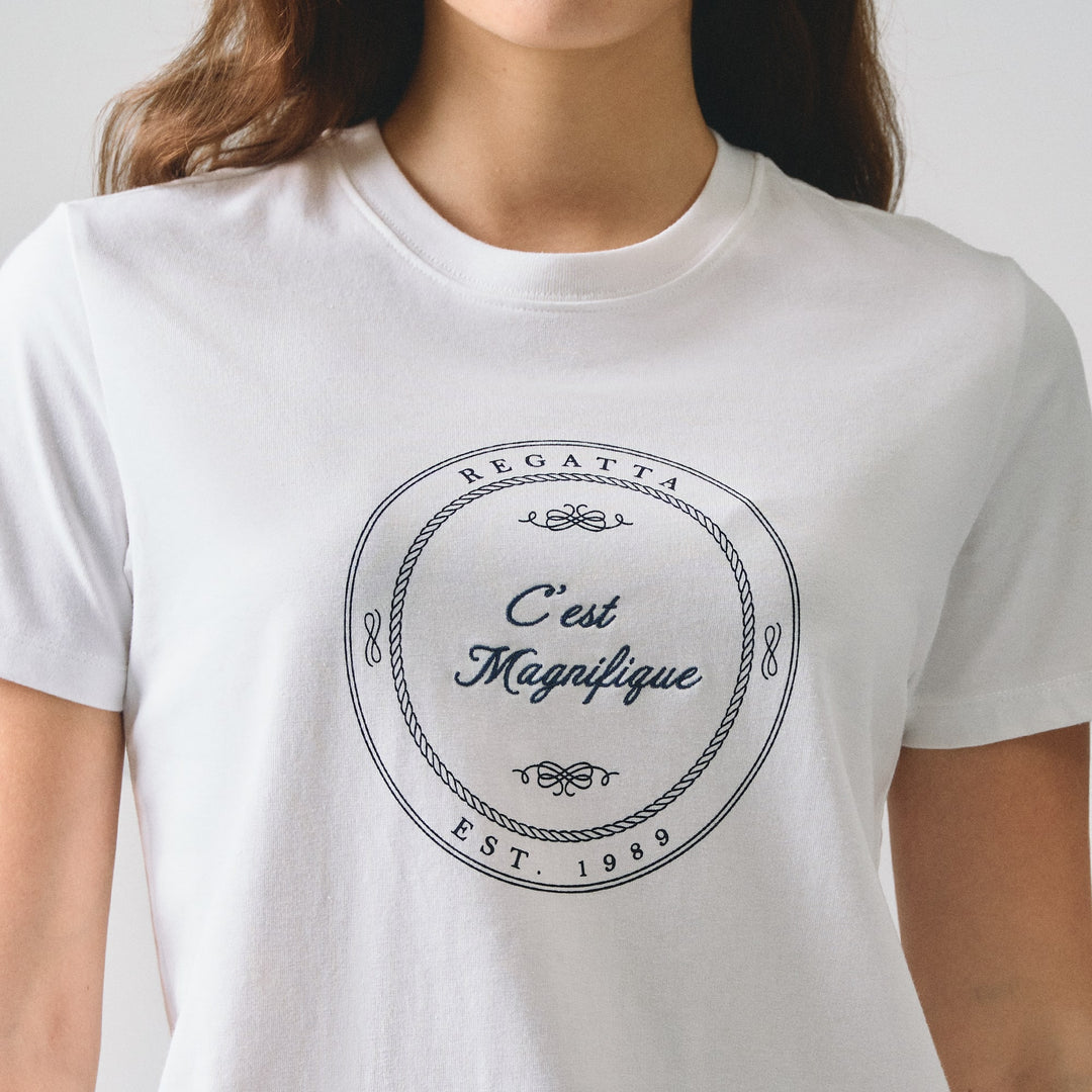 Graphic T-Shirt With Embossed Print