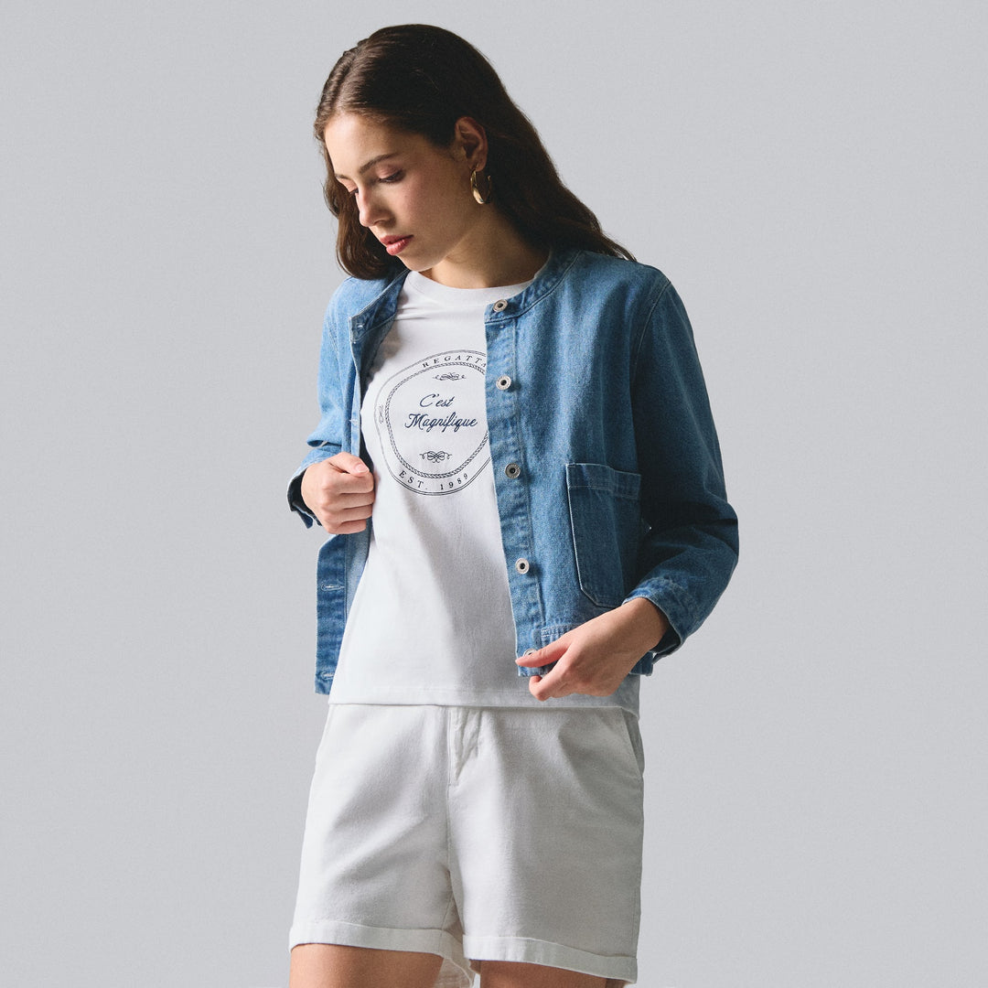 Graphic T-Shirt With Embossed Print
