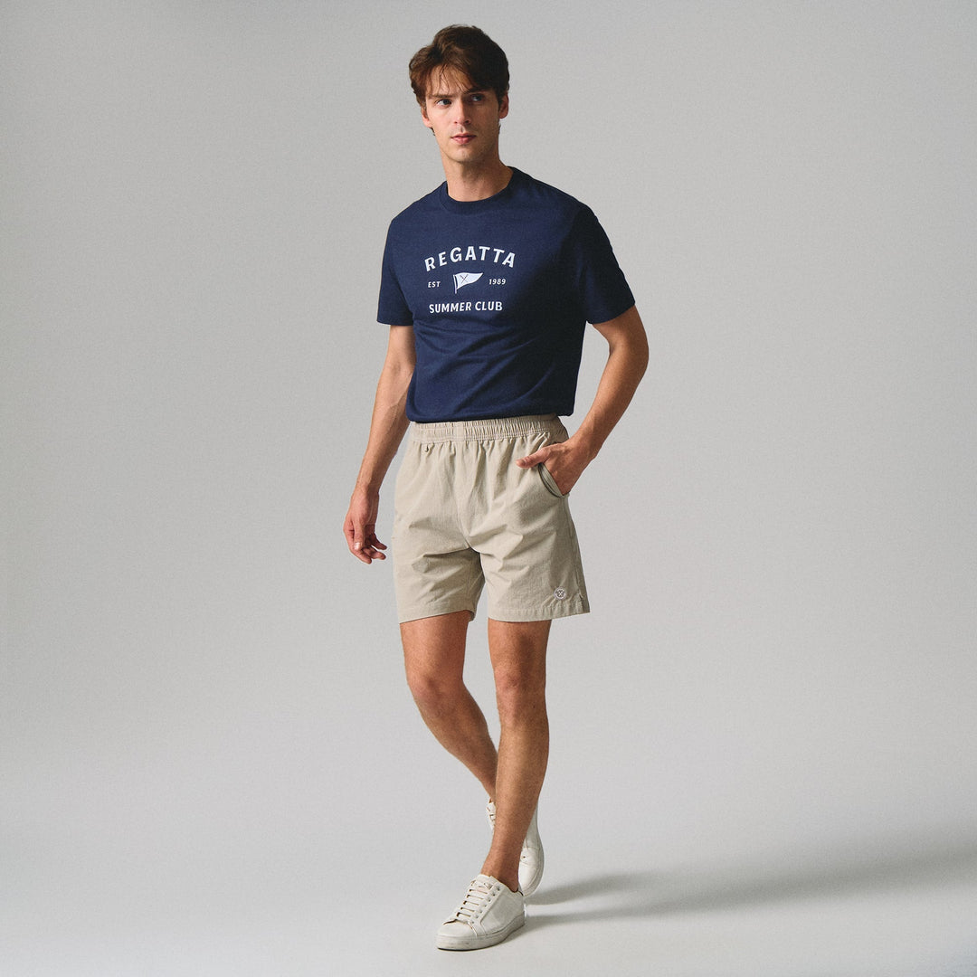 Regular Fit Nylon Pull Up Shorts