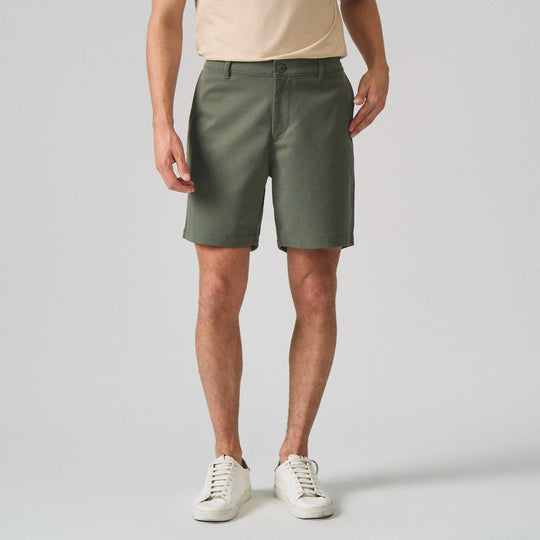 Regular Fit Canvas Chinos With Elastic Back Waistband