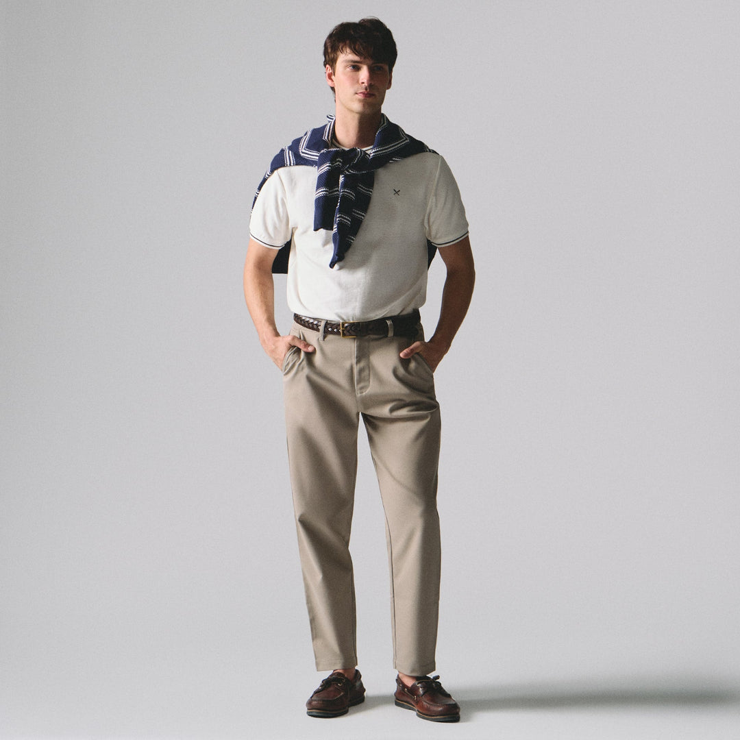 Regular Fit T-Shirt With Tipping Detail In Textured Knit