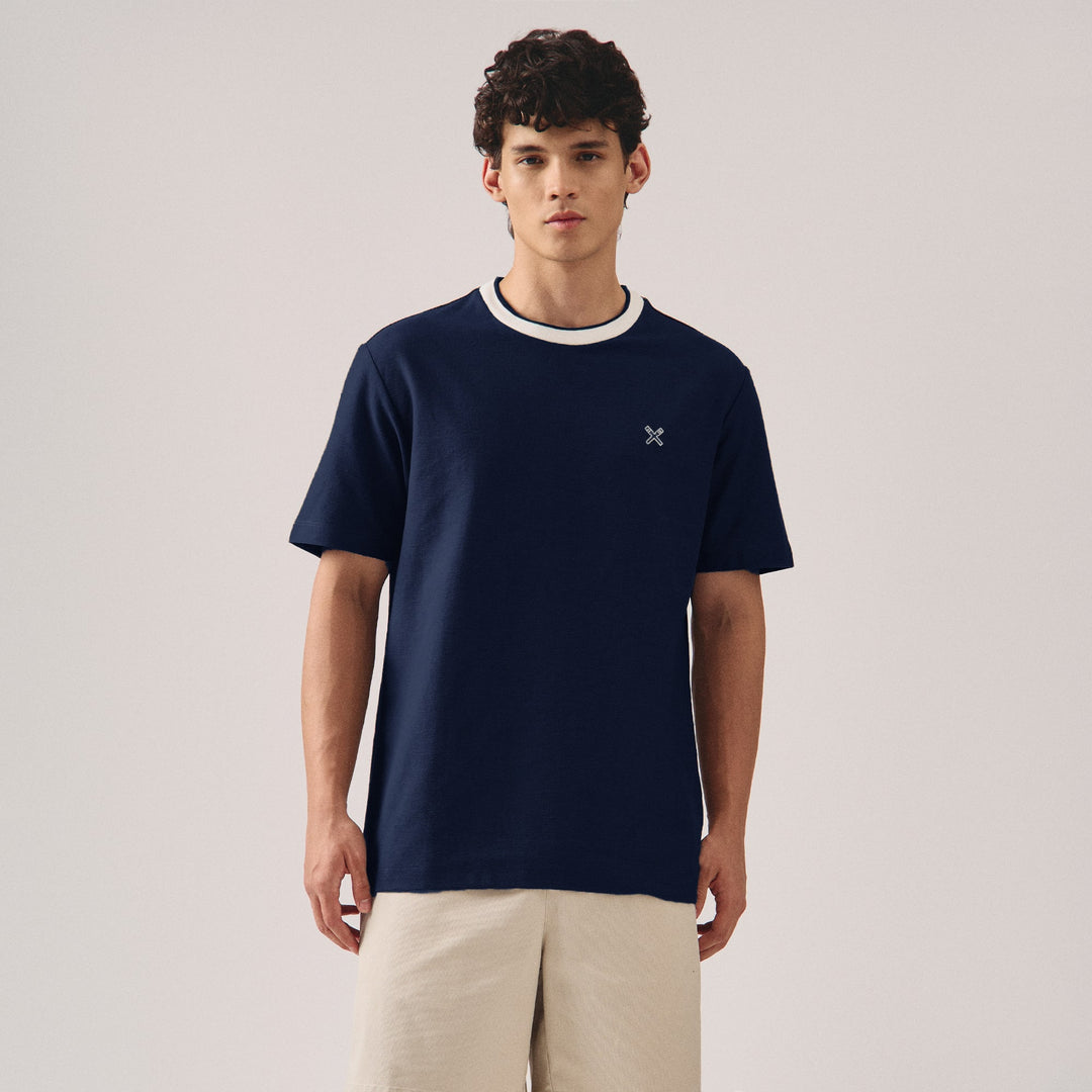 Regular Fit Ringer T-Shirt With Tipping