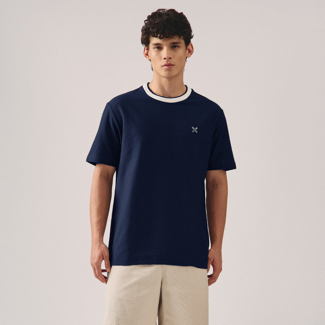 Regular Fit Ringer T-Shirt With Tipping