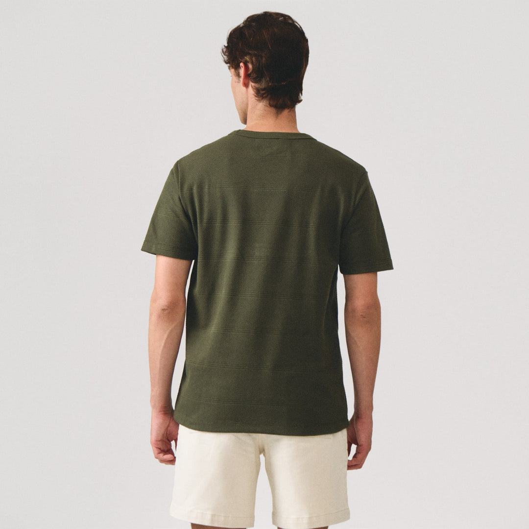Regular Fit Popcorn Striped T-Shirt