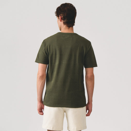 Regular Fit Popcorn Striped T-Shirt