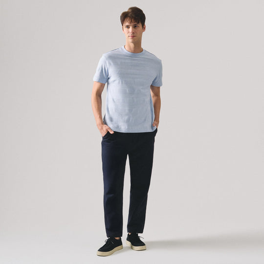 Regular Fit Embossed Stripe T-Shirt
