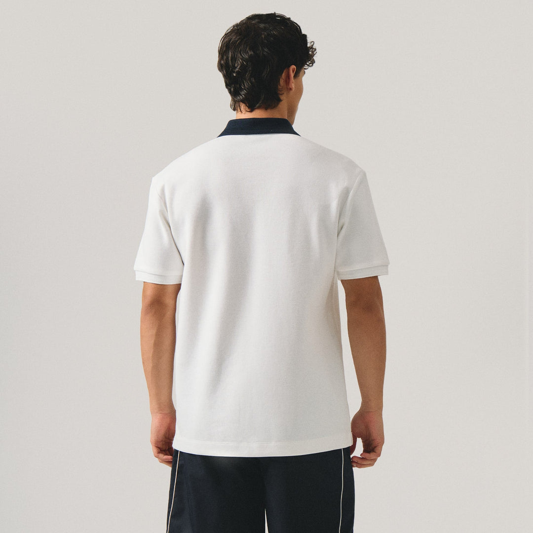 Regular Fit Polo Shirt With Contrast Jacquard Collar