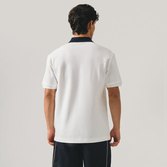 Regular Fit Polo Shirt With Contrast Jacquard Collar
