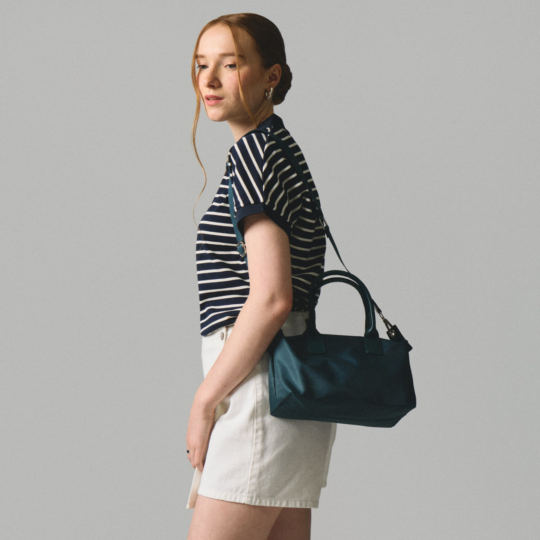 Nylon Mini Tote Bag With Detachable Strap
