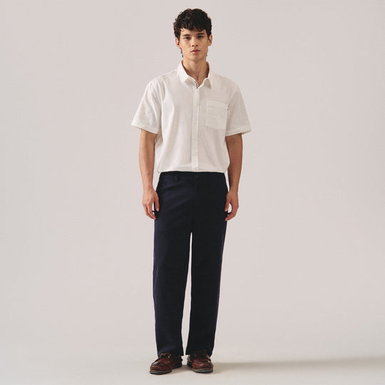 Textured Straight Fit Trousers