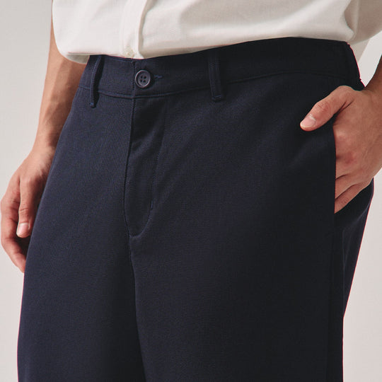 Textured Straight Fit Trousers