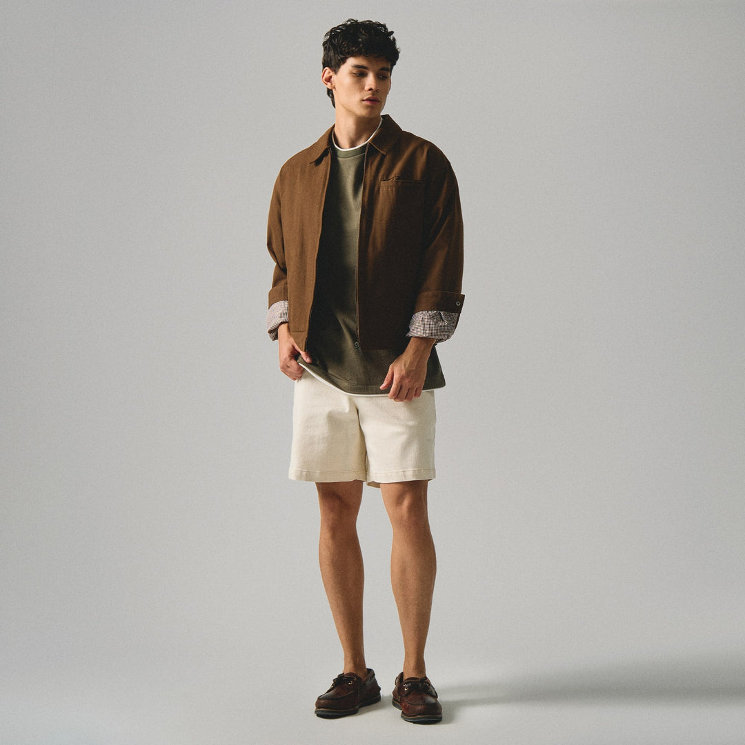 Regular Fit Two-Fer T-Shirt In Waffle Knit