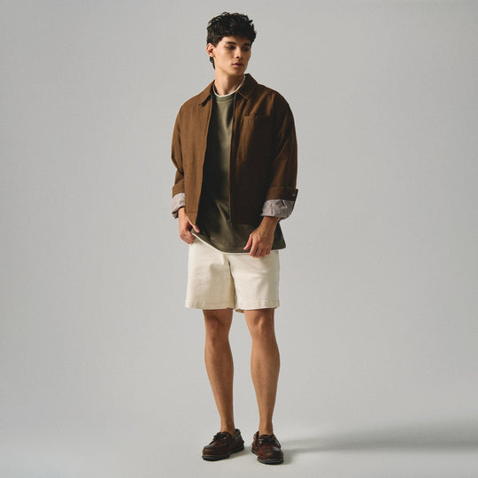 Regular Fit Two-Fer T-Shirt In Waffle Knit
