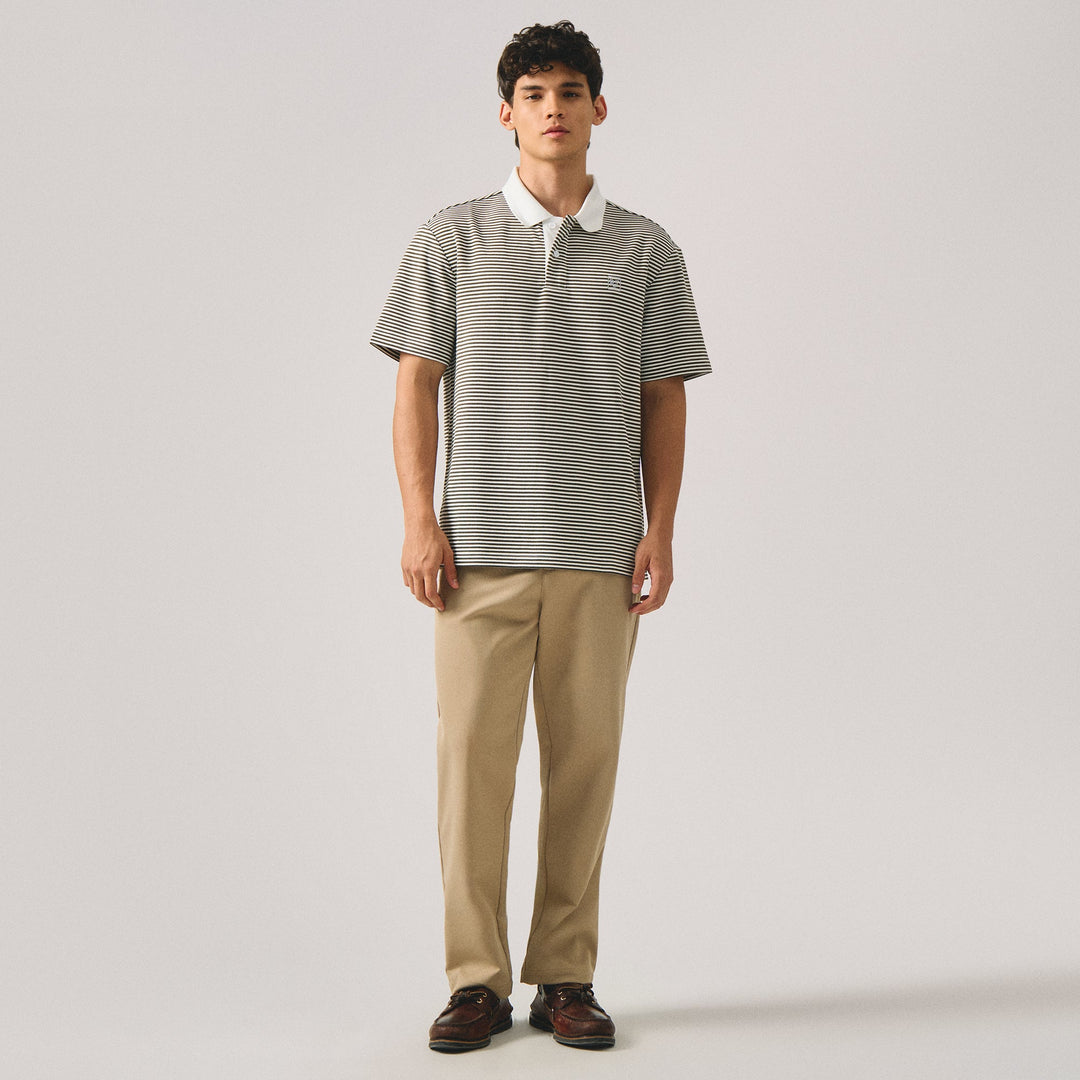 Regular Fit Micro Striped Polo Shirt