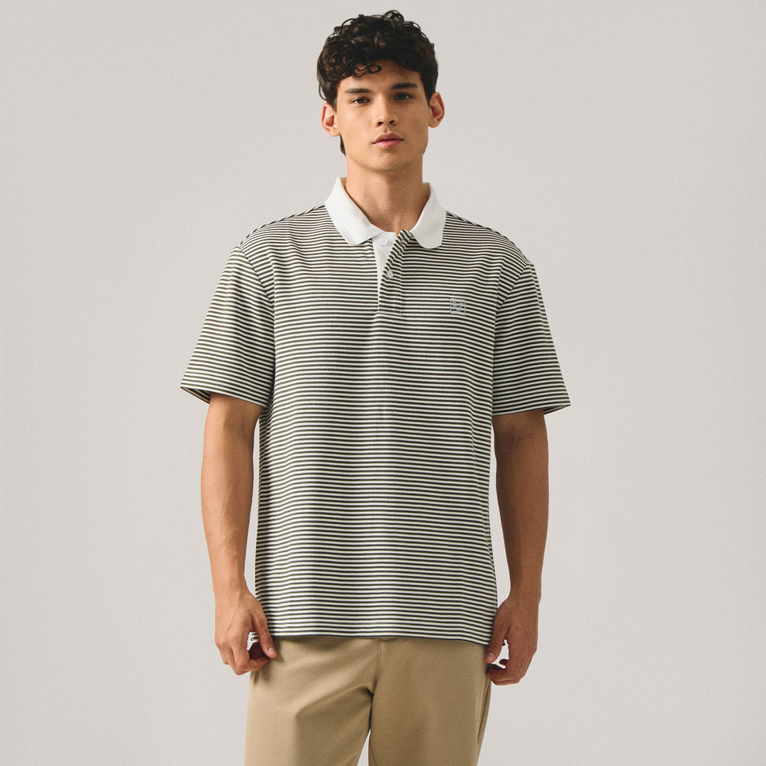 Regular Fit Micro Striped Polo Shirt