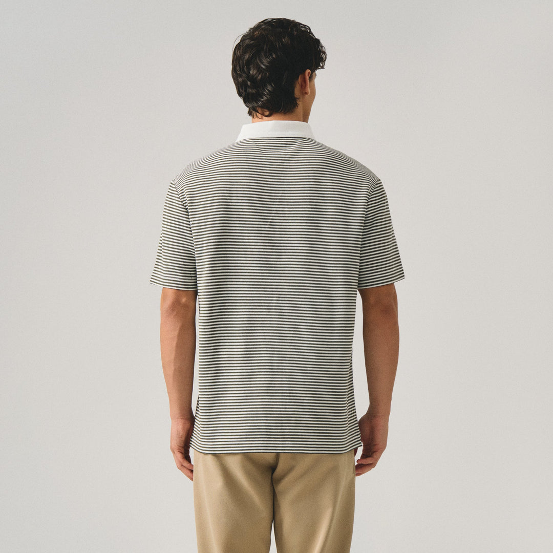 Regular Fit Micro Striped Polo Shirt