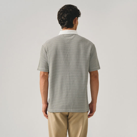 Regular Fit Micro Striped Polo Shirt
