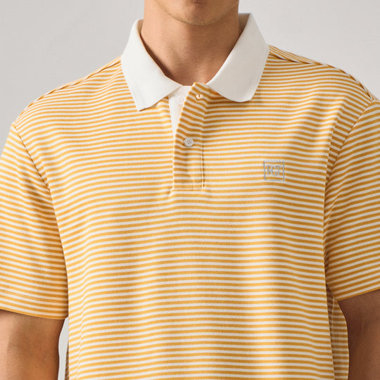 Regular Fit Micro Striped Polo Shirt