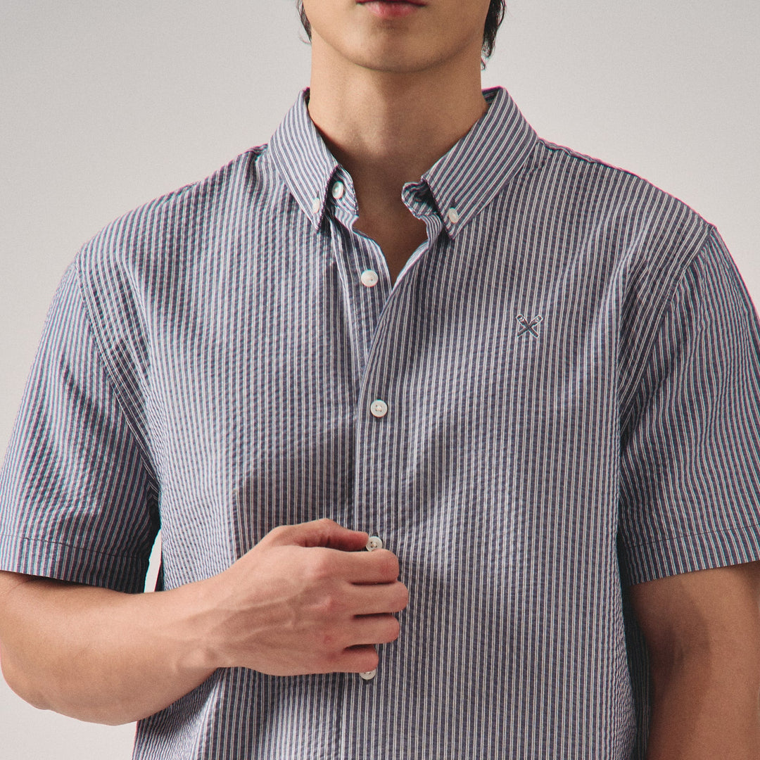 Regular Fit Textured Stripe Shirt