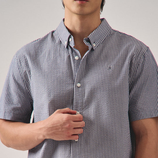 Regular Fit Textured Stripe Shirt