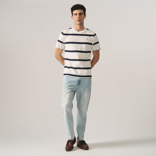 Regular Fit Embossed Stripe T-Shirt