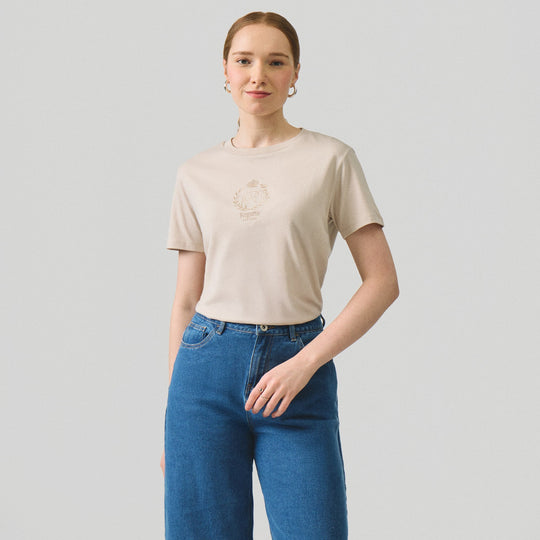Crest Embroidery Graphic T-Shirt