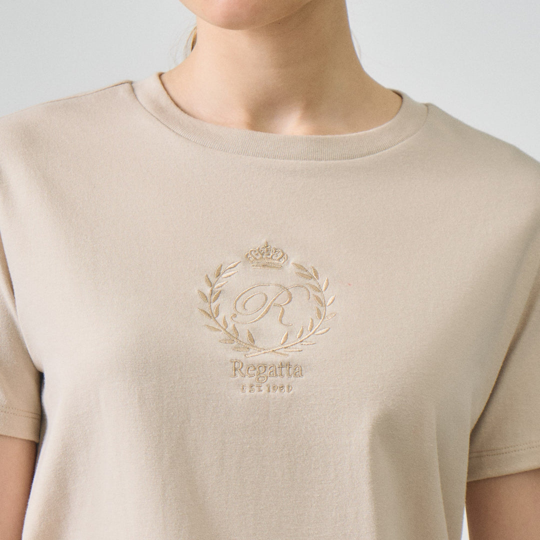 Crest Embroidery Graphic T-Shirt