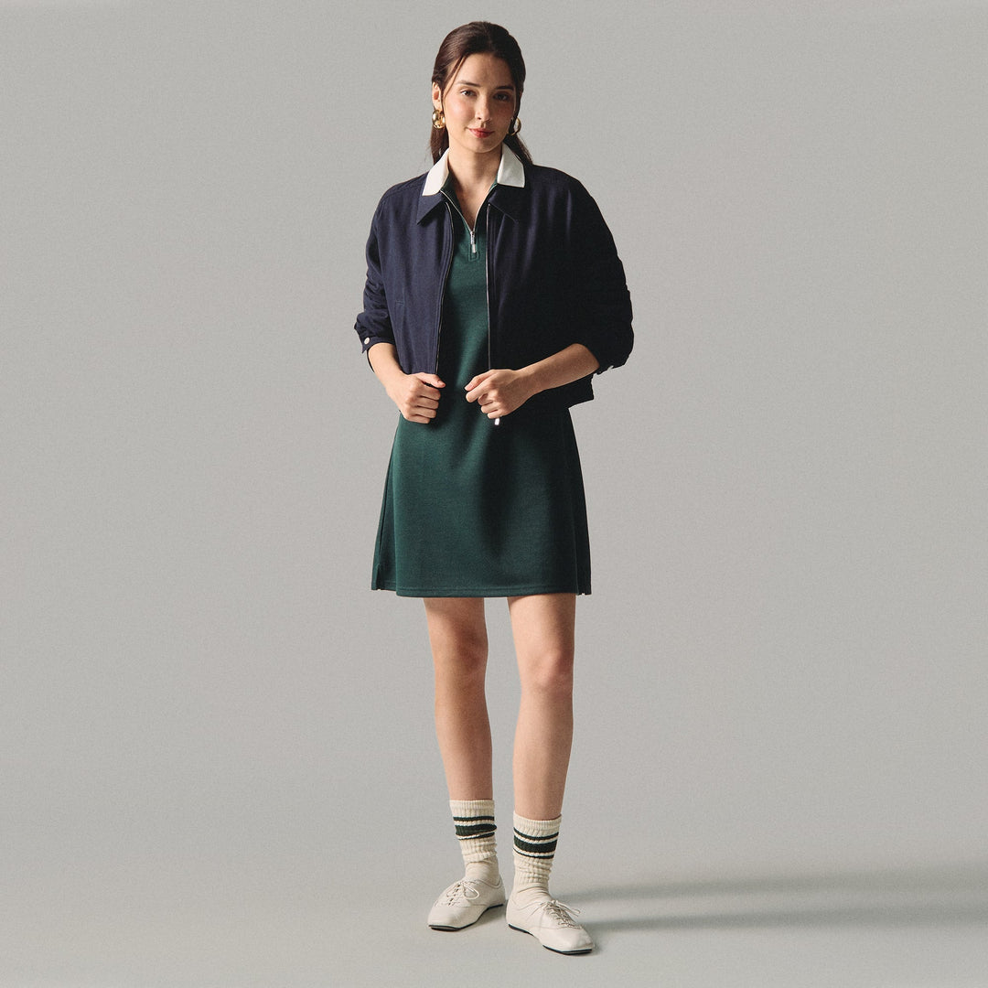 Polo Dress With Piping Detail