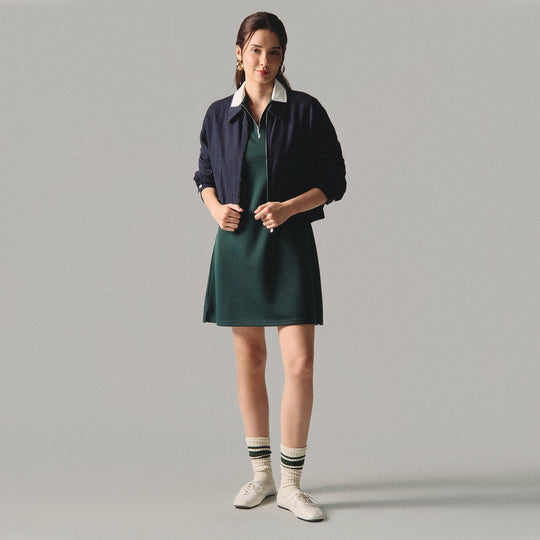 Polo Dress With Piping Detail