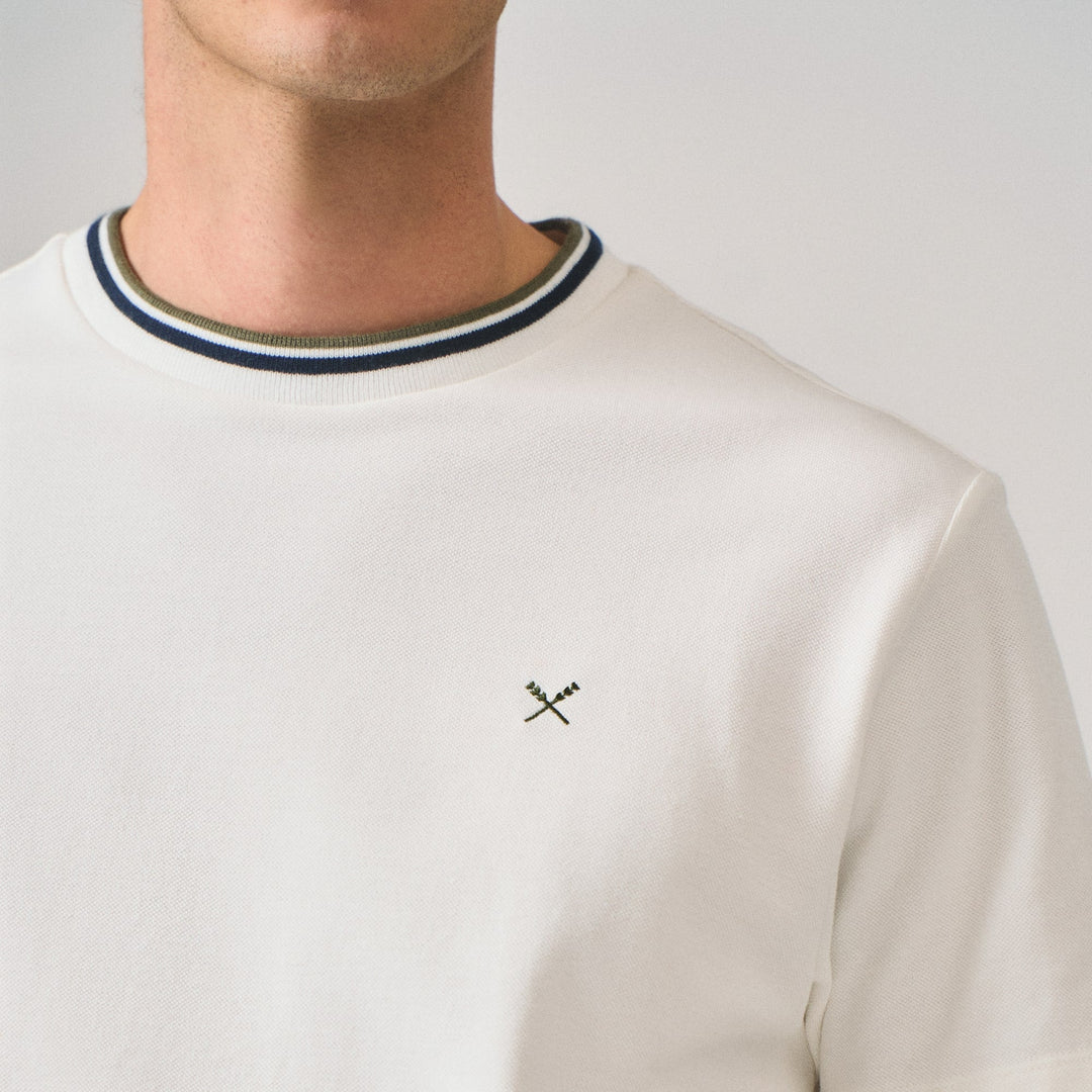 Regular Fit Pique T-Shirt With Tipping
