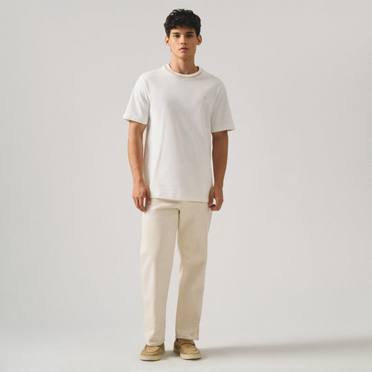 Regular Fit T-Shirt With Tipping In Pique