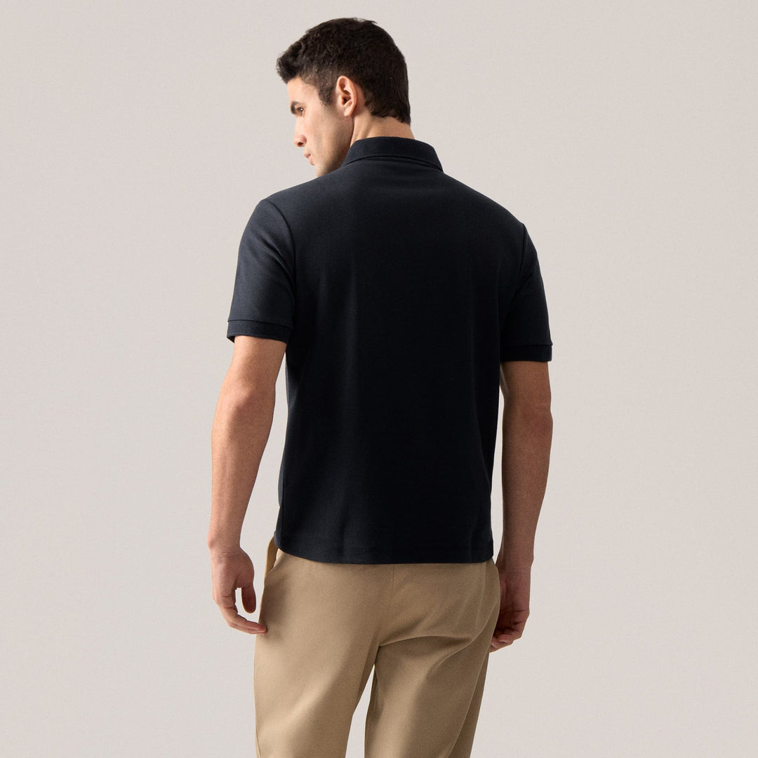 Regular Fit V-Placket Polo Shirt