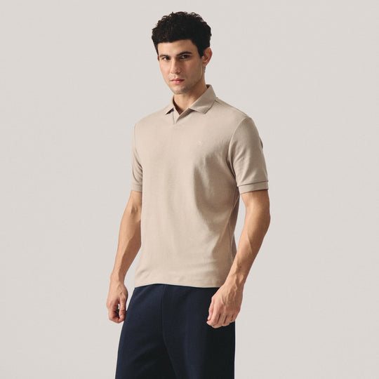 Regular Fit V-Placket Polo Shirt